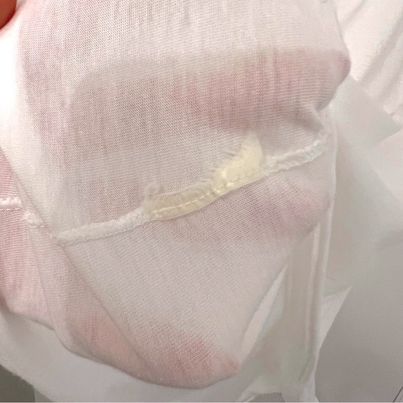 Anthropologie Maeve Catie Flutter Sleeve White V Neck T Shirt Tee Size Small - Picture 8 of 8